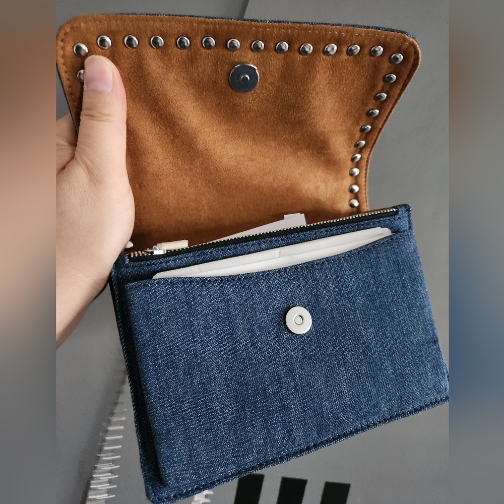 Coach Denim Studded Crossbody Bag - Picture 5 of 9